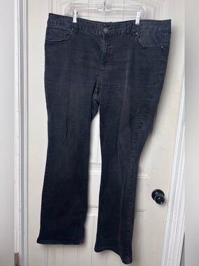 Maurices Women’s Plus Size 24 Long Black Wash Bootcut Stretch Jeans